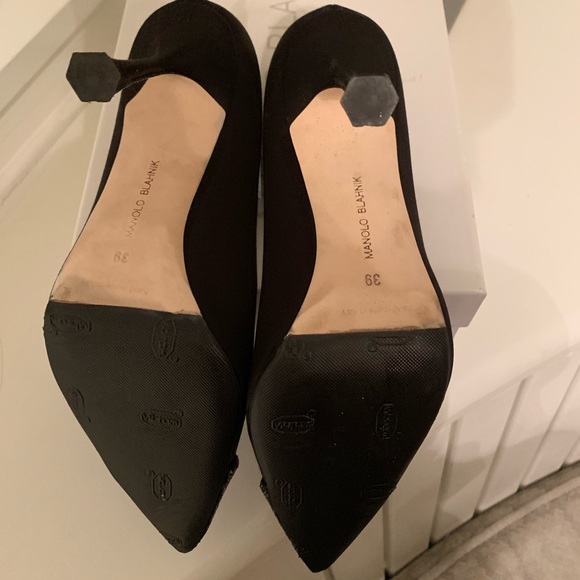 Manolo Blahnik "Crystalbi" Satin Crystal Cap Toe Pumps - MSRP $1095 - Picture 5 of 9
